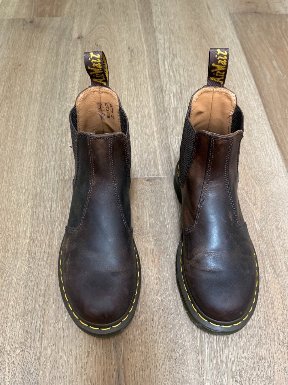 Dr. Martens 2976 Crazy Horse Chelsea Boots Dark Brown Leather